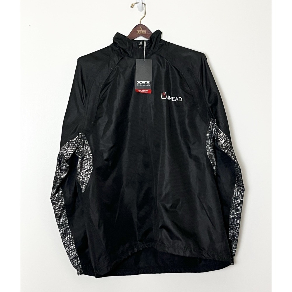 NWT Ogio Jacket Women's XL Black Windbreaker Running Pocket Athleisure Golf‎